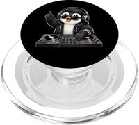 Fiesta de Baile con música Tecno de Cool DJ Penguin PopSockets PopGrip para MagSafe