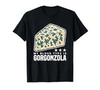Fiesta de citas cursis divertida Mi tipo de sangre es queso gorgonzola Camiseta