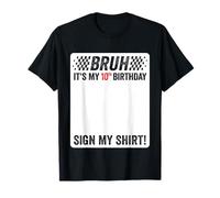 Fiesta de coches de carreras a cuadros con texto en inglés "My Shirt Boys" Camiseta