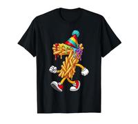 Fiesta de Comida rápida con Papas Fritas de 7º cumpleaños Camiseta gráfica económica, Hombre, Negro, XL