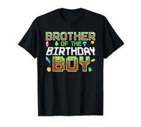 Fiesta de cumpleaños con números de píxeles del Juego Brother of The Birthday Boy Camiseta