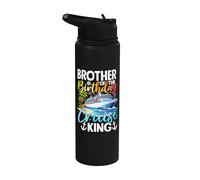 Fiesta de cumpleaños de Brother Of The Birthday Cruise King Stainless Steel Insulated Water Bottle