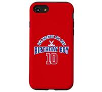 Fiesta de cumpleaños de Hockey sobre Hielo Durante Todo el día para niños, Feliz décimo cumpleaños Carcasa para iPhone SE (2020) / 7/8