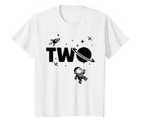Fiesta de cumpleaños de Saturno con Globo de Astronauta Espacial de 2 años Camiseta