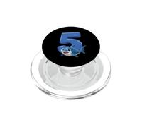Fiesta de cumpleaños de Shark Number 5 Ocean Kids, 5th Beach Fish Five PopSockets PopGrip para MagSafe