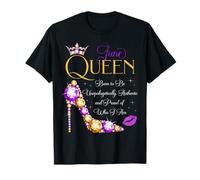 Fiesta de cumpleaños June Queen Born to Be Proud of Who I Am Camiseta