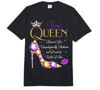 Fiesta de cumpleaños June Queen Born to Be Proud of Who I Am Comfort Colors Adult Heavyweight T-Shirt