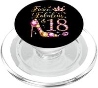 Fiesta de cumpleaños número 18 de Fierce Fabulous y niñas de 18 años PopSockets PopGrip para MagSafe
