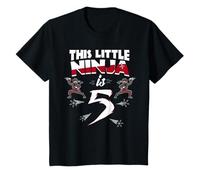 Fiesta de cumpleaños número 5 para niños Ninja Camiseta