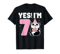 Fiesta de cumpleaños número 7 Yes I'm 7 Years Old Panda Lover Kids Camiseta