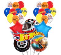Fiesta de Cumpleaños para Auto 26PCS Globos de Coche de Carreras Set, Wheels Globos de Themed Cumpleaños, Racing Coche de Carreras Decoración Cumpleaños para Niños