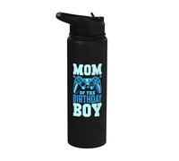 Fiesta de cumpleaños para mamá The Birthday Boy Reproductor de video a juego Fiesta de cumpleaños Stainless Steel Insulated Water Bottle