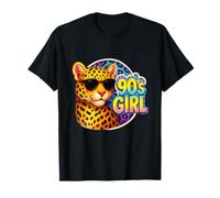 Fiesta de cumpleaños para niñas de los 90 con Estampado de Leopardo arcoíris de los 90 Camiseta