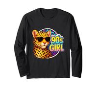 Fiesta de cumpleaños para niñas de los 90 con Estampado de Leopardo arcoíris de los 90 Manga Larga