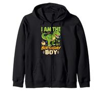 Fiesta de Dinosaurios T Rex I Am The Birthday Boy Sudadera con Capucha