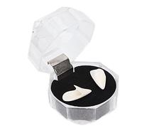 Fiesta de Halloween Dientes postizos Vampiro Colmillos falsos Dentaduras zombis portátiles Material de resina Colmillos falsos con caja de almacenamiento de plástico Juguete (17)