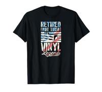 Fiesta de jubilación retro de Retired Not Tired Vinyl Legend Camiseta