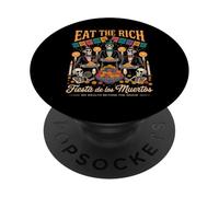 Fiesta de los Muertos - Sin Riqueza más allá de la Tumba Esqueleto PopSockets PopGrip Adhesivo