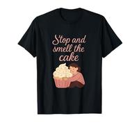 Fiesta de Magdalenas de cumpleaños de Stop and Smell The Cake Camiseta