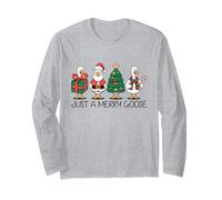 Fiesta de Navidad Divertida de Just A Merry Goose y Tonly Goose Manga Larga