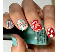 Fiesta De Navidad Zuecos Fraudulentos Corto Cuadrado Mate ABS Frotar Twist Plan Forrado Hielo Encanto Vacaciones Persist Holiday Unguis Art Twist Point Plan