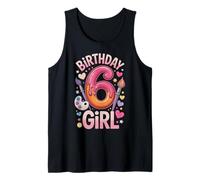Fiesta de pintura de cumpleaños número 6 para niñas, artista artístico de pintura seis 6 Camiseta sin Mangas