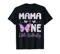 Fiesta de Primer cumpleaños para niña de mamá de la pequeña Mariposa Camiseta