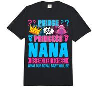 Fiesta de revelación de género para bebés Prince or Princess Nana Comfort Colors Adult Heavyweight T-Shirt