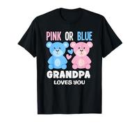 Fiesta de revelación de género Rosa o Azul Grandpa Loves You Bear Camiseta