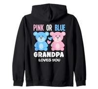 Fiesta de revelación de género Rosa o Azul Grandpa Loves You Bear Sudadera con Capucha