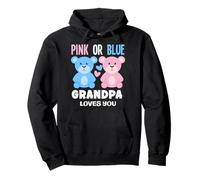 Fiesta de revelación de género Rosa o Azul Grandpa Loves You Bear Sudadera con Capucha