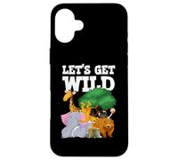 Fiesta de Safari Let's Get Wild Zoo Animals Carcasa para iPhone 16 Plus