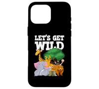 Fiesta de Safari Let's Get Wild Zoo Animals Carcasa para iPhone 16 Pro MAX