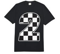 Fiesta de Segundo cumpleaños con la Bandera de Two Race Car Boy 2, Genial Comfort Colors Adult Heavyweight T-Shirt