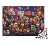 Fiesta del búho_1 Puzzle 1000 Piezas De Cartón Grueso Rompecabezas Anti Estrés Adultos para Plan De Fin De Semana como Regalo Original 70x50cm/1000pcs