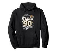 Fiesta del Día del Padre de 90 años de Edad de It's My Dad'S 90th Birthday Sudadera con Capucha
