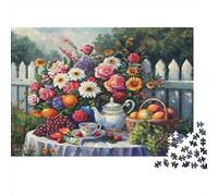 Fiesta del té de Verano Puzzle Imposible,desafío para Adultos Interesante Entretenimiento Creativo 1000 Piezas Obra De Arte De Juego De para Adultos Y Niños A Partir De 12 Años 52x38cm/1000pcs