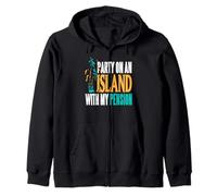 Fiesta en paraíso costero con mi pensión Divertida Sudadera con Capucha