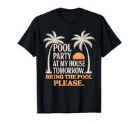 Fiesta En Piscina Bring The Pool Party Verano Barbacoa Camiseta