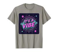 Fiesta Espacial Retro de neón It's A Vibe Camiseta, Hombre, Pizarra, XL
