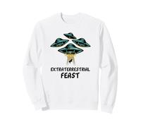 Fiesta Extraterrestre (Divertido gráfico de ovnis y Vacas alienígenas) Sudadera