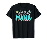 Fiesta Familiar a Juego de cumpleaños de Under Sea Mama para niñas y niños Camiseta
