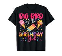 Fiesta Familiar a Juego de Helados Big Bro of The Birthday Girl Camiseta