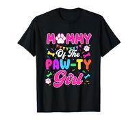 Fiesta Familiar de cumpleaños con temática de Perro de mamá de Paw-ty Girl Camiseta