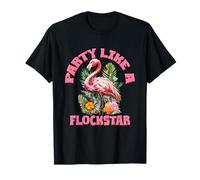 Fiesta familiar de flamenco rosa a juego como una estrella de flockstar Camiseta