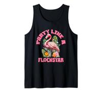 Fiesta familiar de flamenco rosa a juego como una estrella de flockstar Camiseta sin Mangas