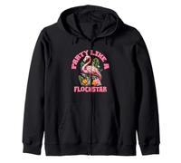 Fiesta familiar de flamenco rosa a juego como una estrella de flockstar Sudadera con Capucha