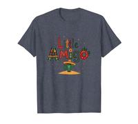 Fiesta Festiva de Cactus del suroeste de Little Amigo Mexican Boy Camiseta, Hombre, Azul Jaspeado, 6XL