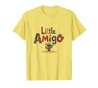 Fiesta Festiva de Cactus del suroeste de Little Amigo Mexican Boy Camiseta, Hombre, Limón, XL