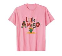 Fiesta Festiva de Cactus del suroeste de Little Amigo Mexican Boy Camiseta, Hombre, Rosado, XL